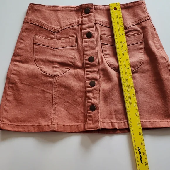 Forever 21 Skirt Button Front Burnt orange color Size 26 - Picture 3 of 5